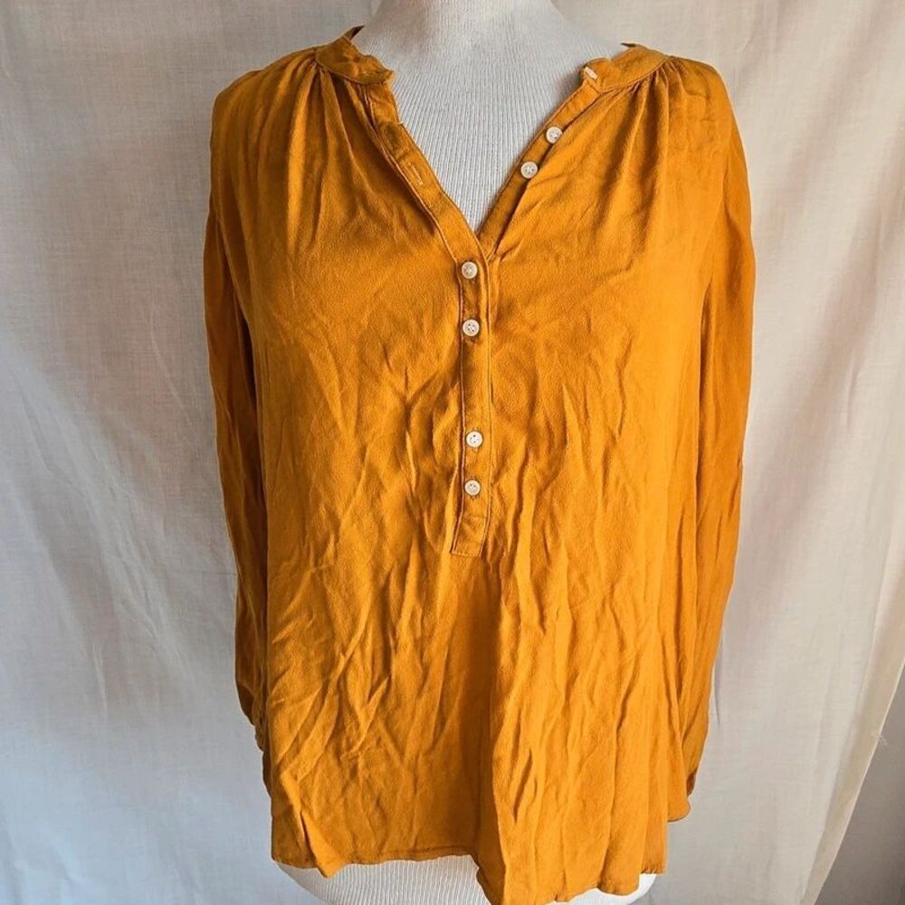 J. Crew Long-Sleeve Top Yellow Size L